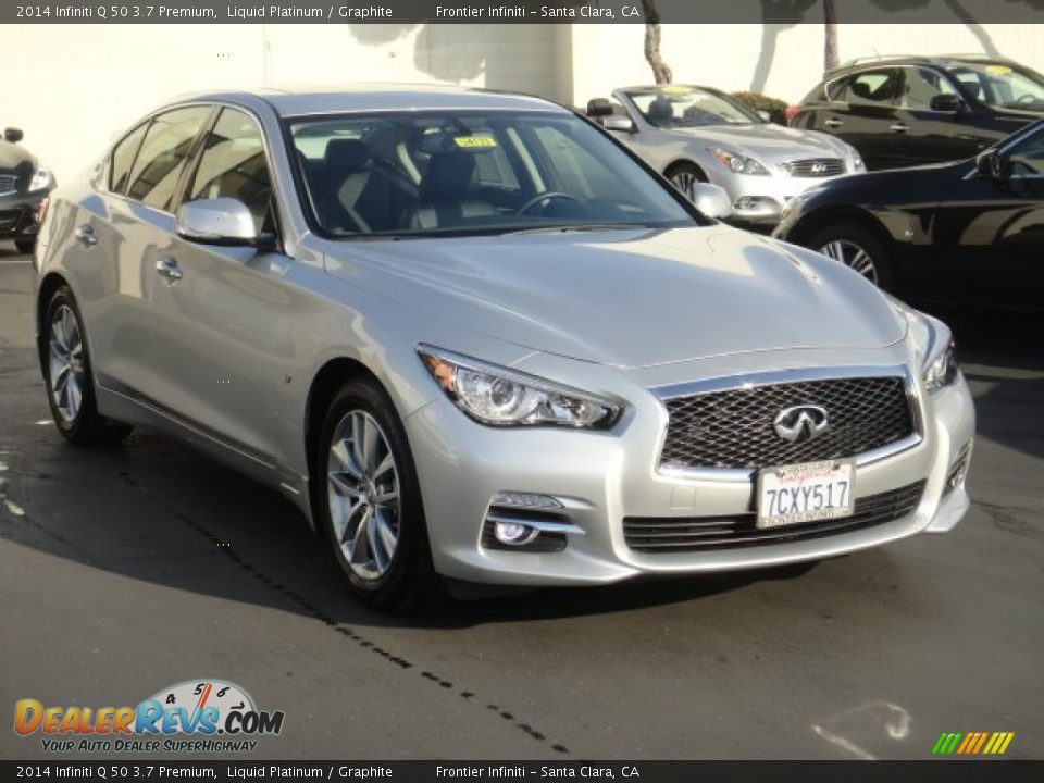 2014 Infiniti Q 50 3.7 Premium Liquid Platinum / Graphite Photo #3