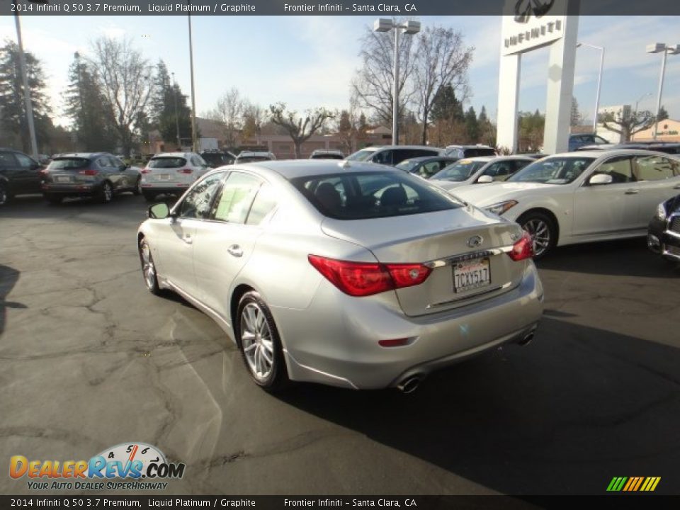 2014 Infiniti Q 50 3.7 Premium Liquid Platinum / Graphite Photo #6