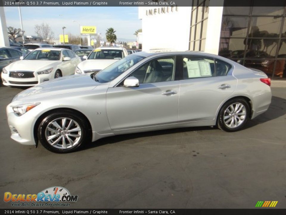 2014 Infiniti Q 50 3.7 Premium Liquid Platinum / Graphite Photo #7
