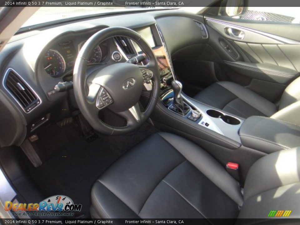2014 Infiniti Q 50 3.7 Premium Liquid Platinum / Graphite Photo #8