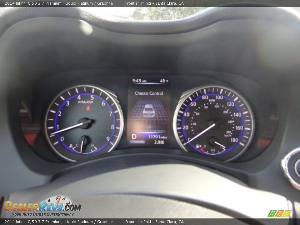 2014 Infiniti Q 50 3.7 Premium Liquid Platinum / Graphite Photo #16