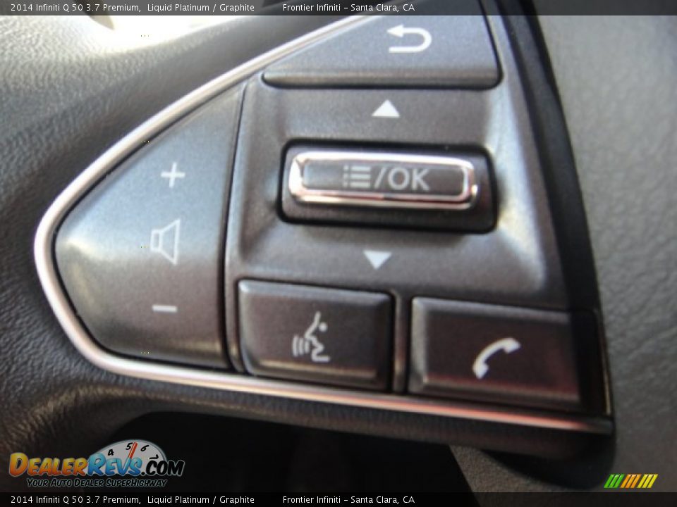 2014 Infiniti Q 50 3.7 Premium Liquid Platinum / Graphite Photo #24
