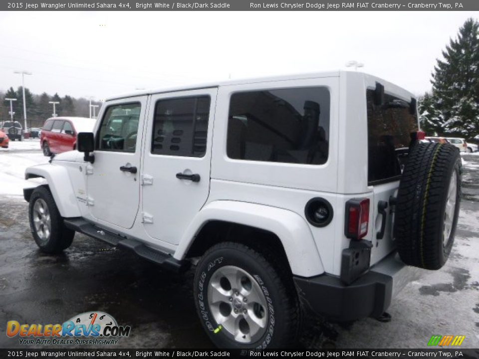 2015 Jeep Wrangler Unlimited Sahara 4x4 Bright White / Black/Dark Saddle Photo #3