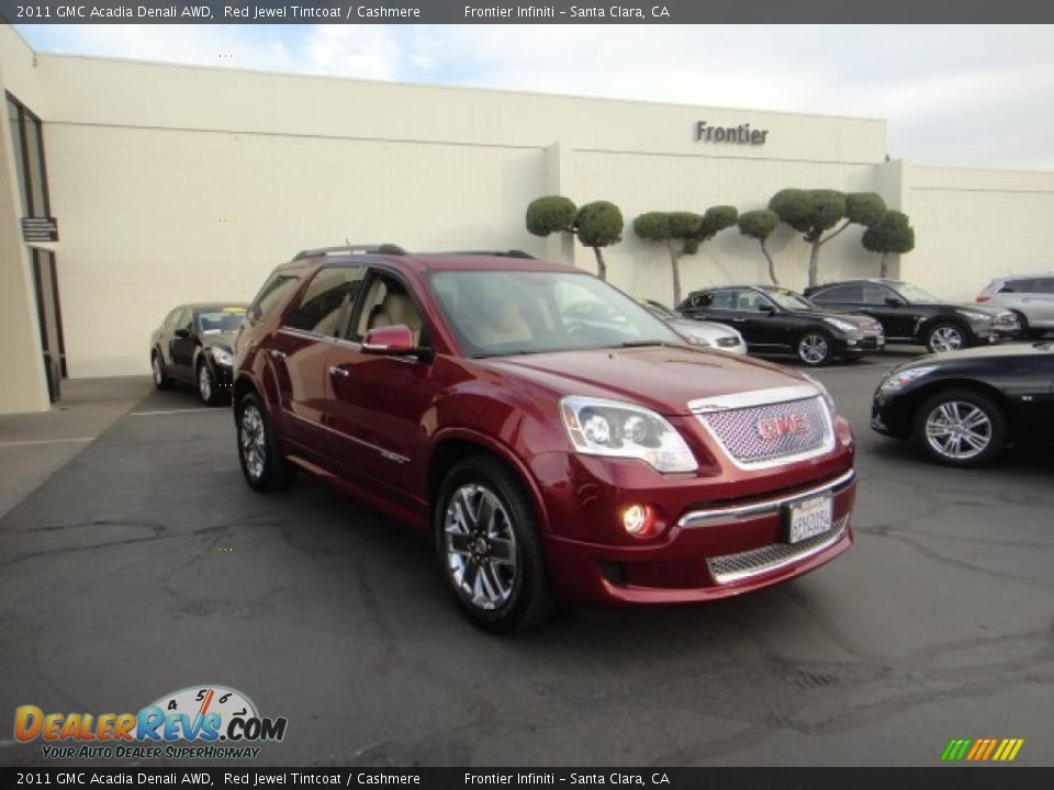 2011 GMC Acadia Denali AWD Red Jewel Tintcoat / Cashmere Photo #3