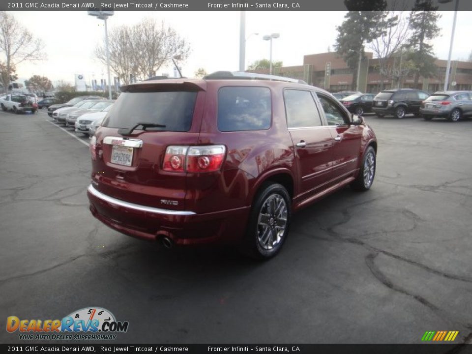 2011 GMC Acadia Denali AWD Red Jewel Tintcoat / Cashmere Photo #4