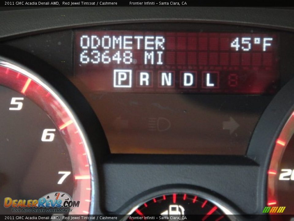 2011 GMC Acadia Denali AWD Red Jewel Tintcoat / Cashmere Photo #22