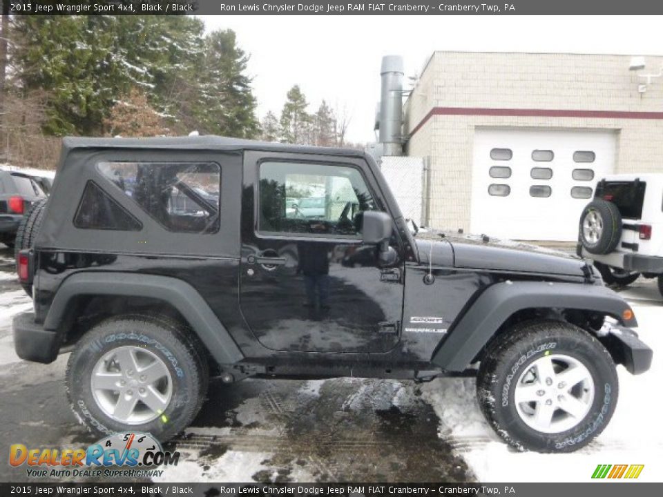 2015 Jeep Wrangler Sport 4x4 Black / Black Photo #6