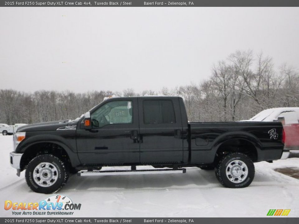 2015 Ford F250 Super Duty XLT Crew Cab 4x4 Tuxedo Black / Steel Photo #5
