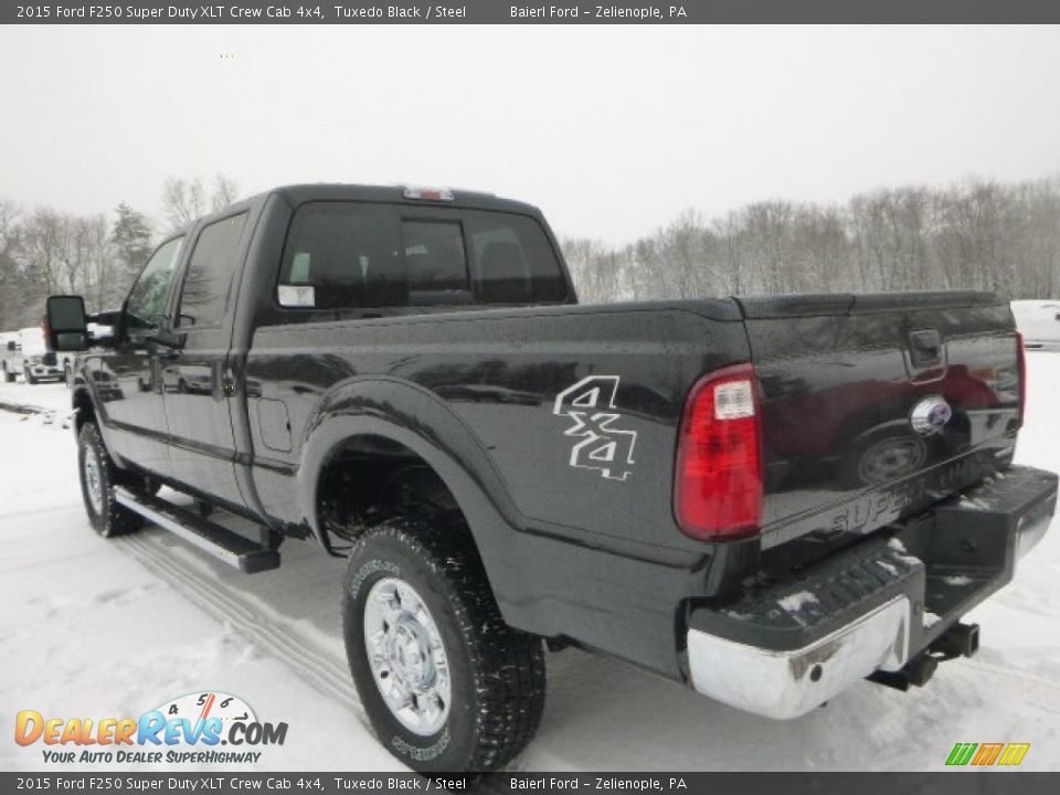 2015 Ford F250 Super Duty XLT Crew Cab 4x4 Tuxedo Black / Steel Photo #7