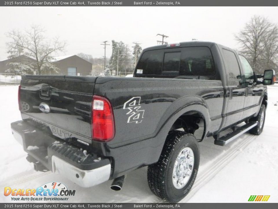 2015 Ford F250 Super Duty XLT Crew Cab 4x4 Tuxedo Black / Steel Photo #9