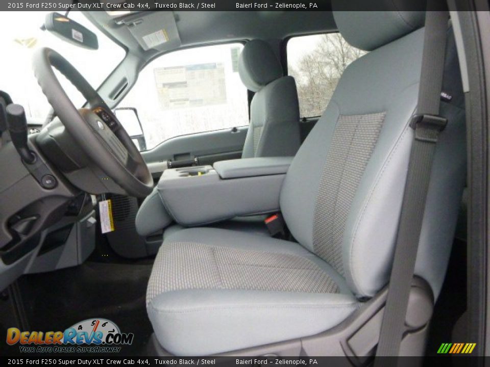 2015 Ford F250 Super Duty XLT Crew Cab 4x4 Tuxedo Black / Steel Photo #16