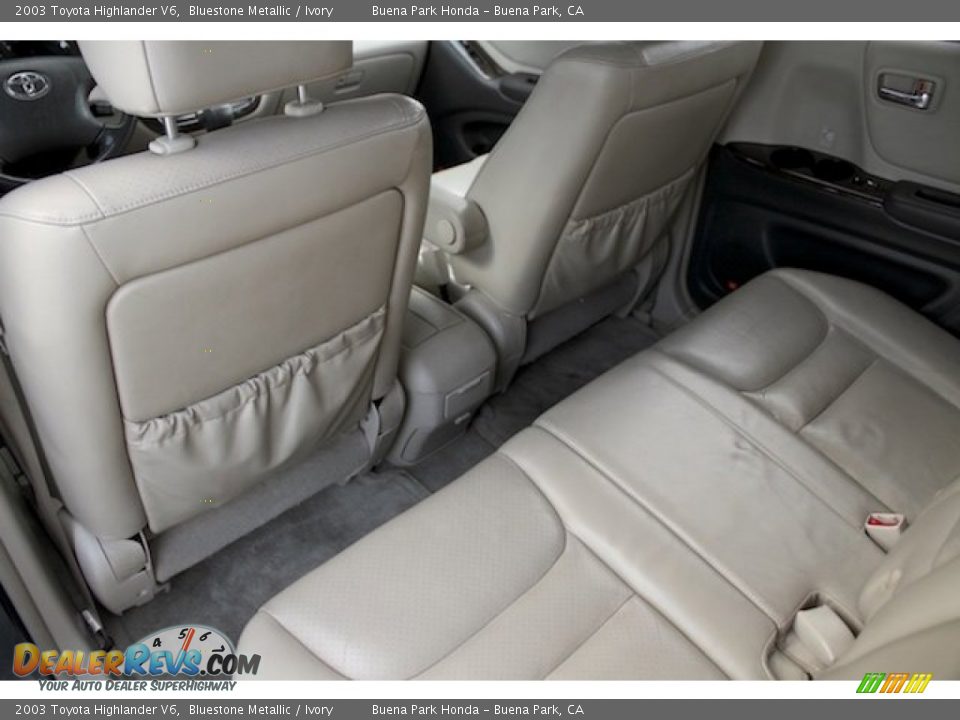 2003 Toyota Highlander V6 Bluestone Metallic / Ivory Photo #15