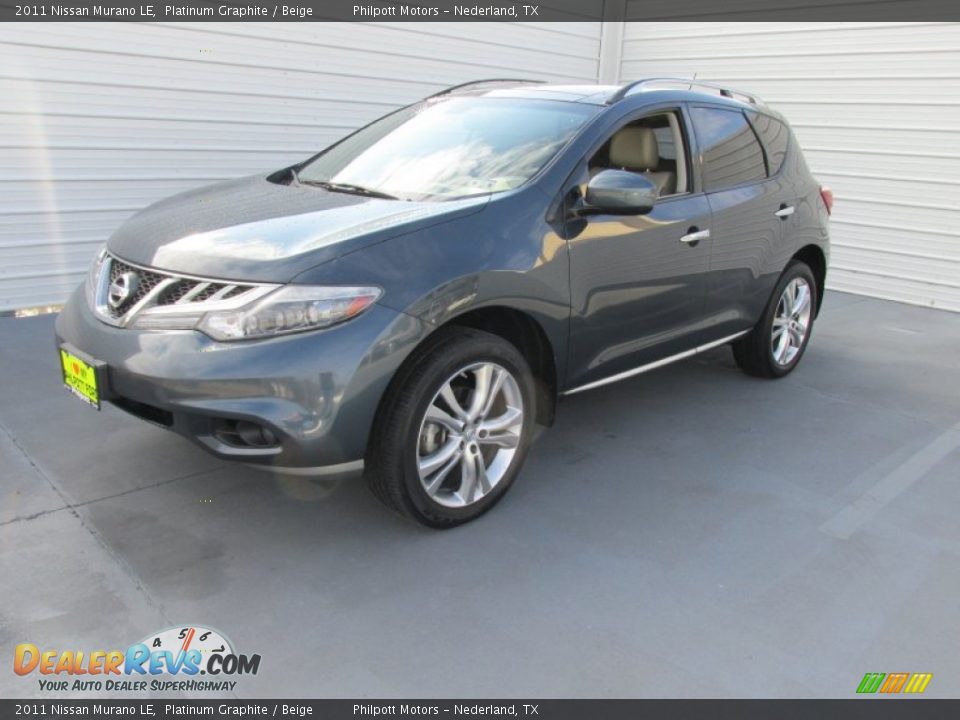 2011 Nissan Murano LE Platinum Graphite / Beige Photo #4