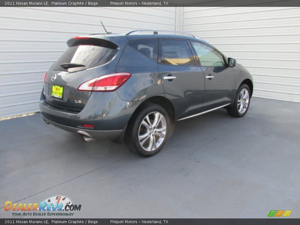2011 Nissan Murano LE Platinum Graphite / Beige Photo #10