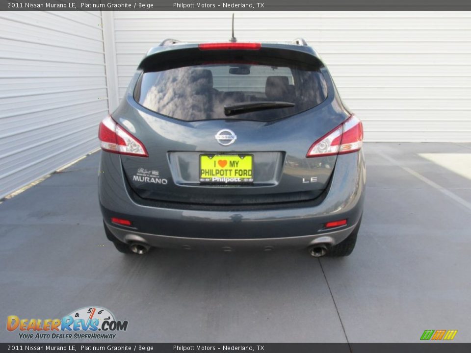 2011 Nissan Murano LE Platinum Graphite / Beige Photo #11