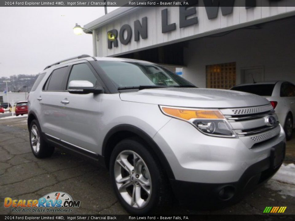 2014 Ford Explorer Limited 4WD Ingot Silver / Charcoal Black Photo #2