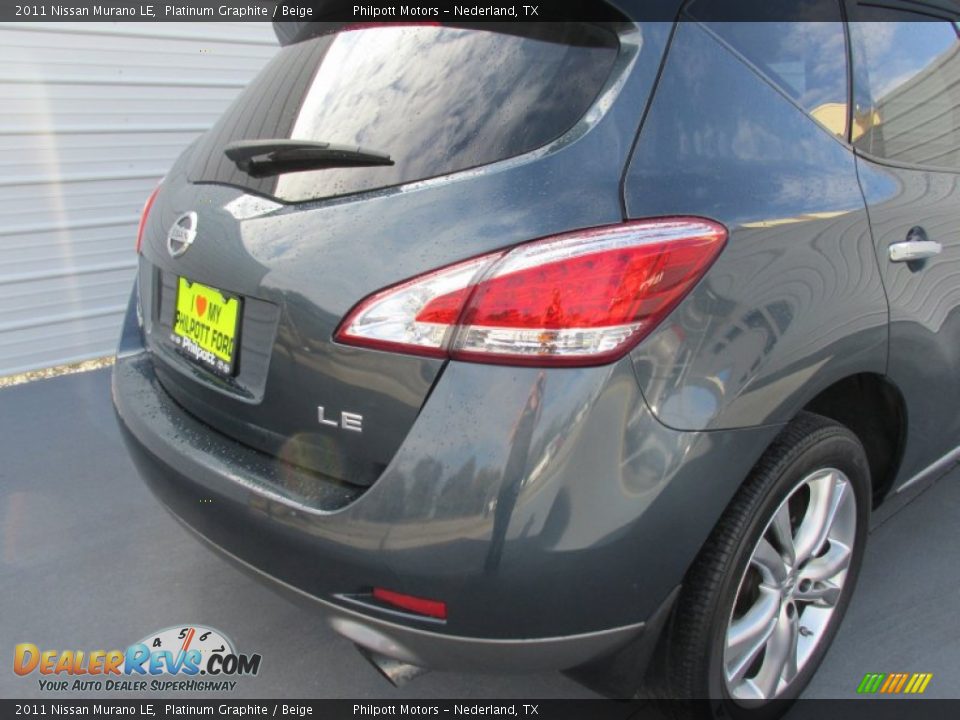 2011 Nissan Murano LE Platinum Graphite / Beige Photo #13