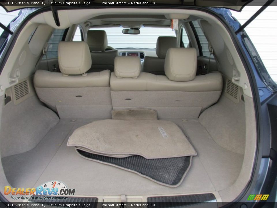 2011 Nissan Murano LE Platinum Graphite / Beige Photo #22