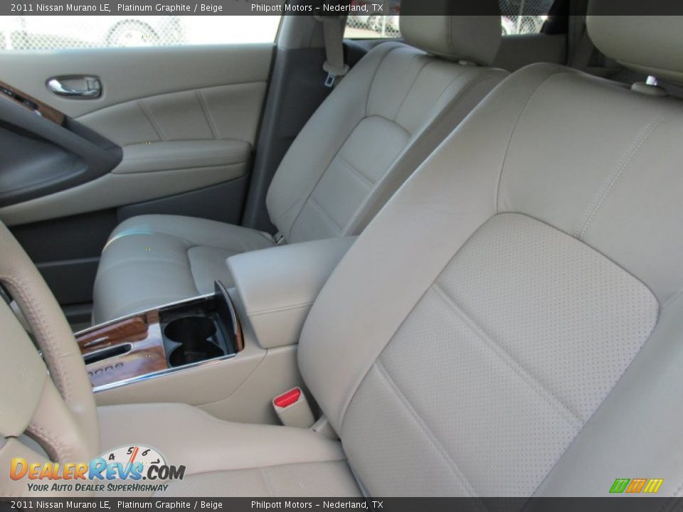 2011 Nissan Murano LE Platinum Graphite / Beige Photo #34