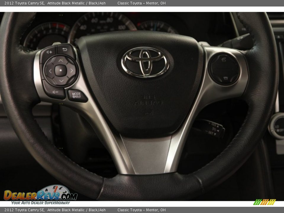 2012 Toyota Camry SE Attitude Black Metallic / Black/Ash Photo #6