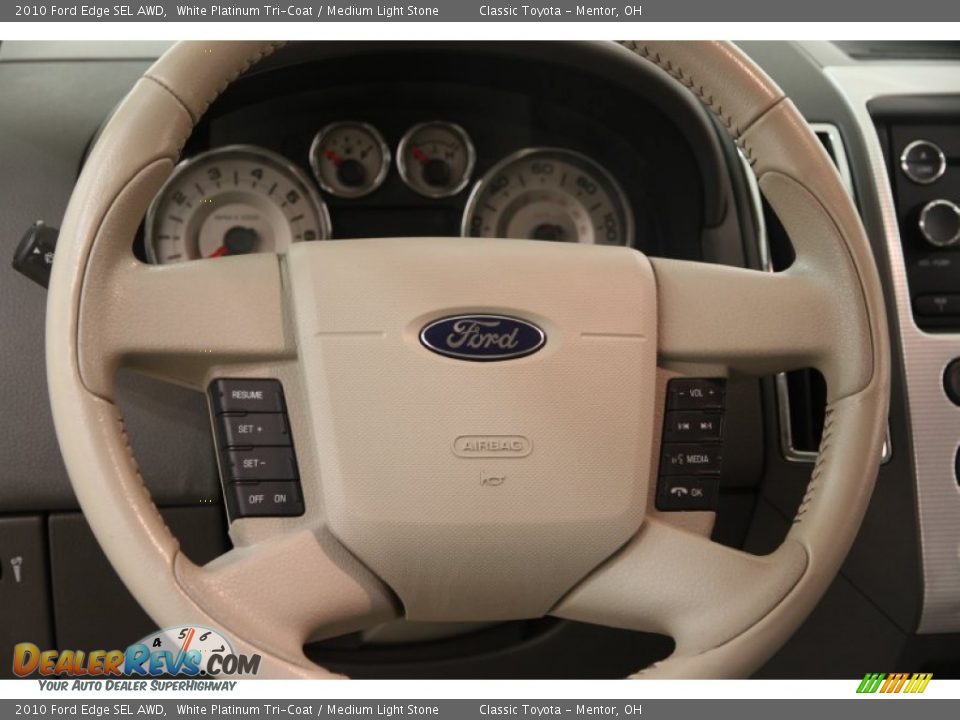 2010 Ford Edge SEL AWD White Platinum Tri-Coat / Medium Light Stone Photo #6