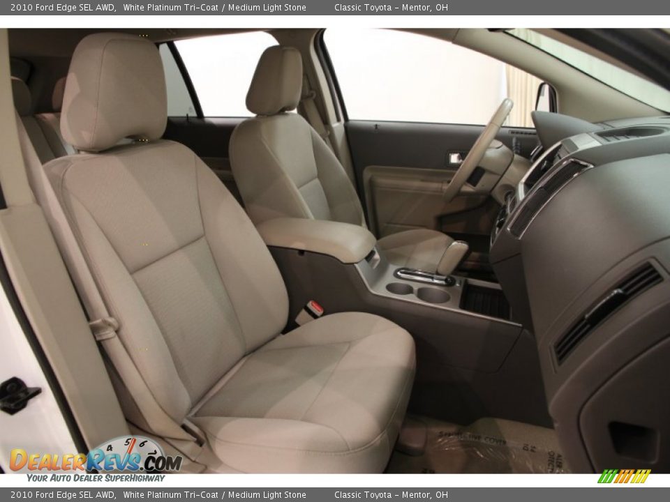 2010 Ford Edge SEL AWD White Platinum Tri-Coat / Medium Light Stone Photo #10