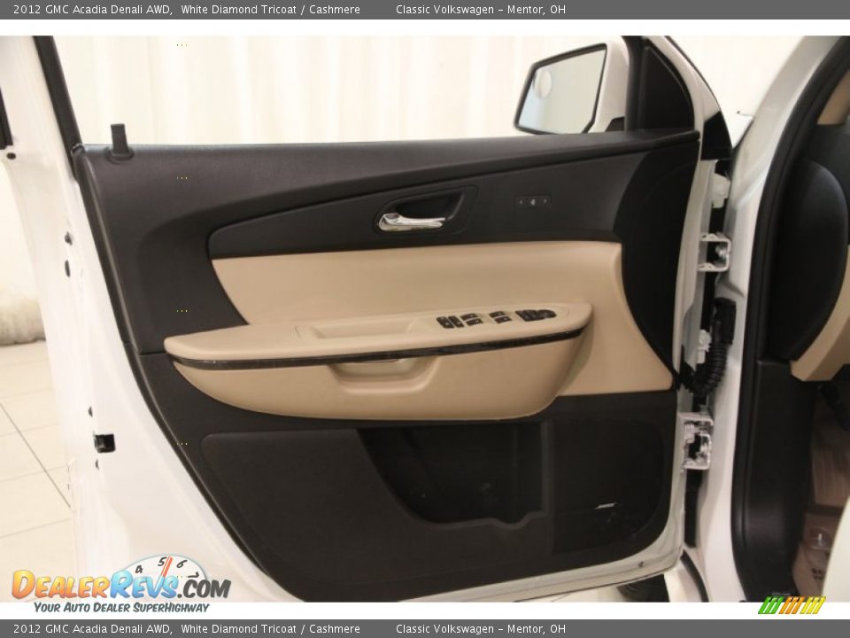 2012 GMC Acadia Denali AWD White Diamond Tricoat / Cashmere Photo #4