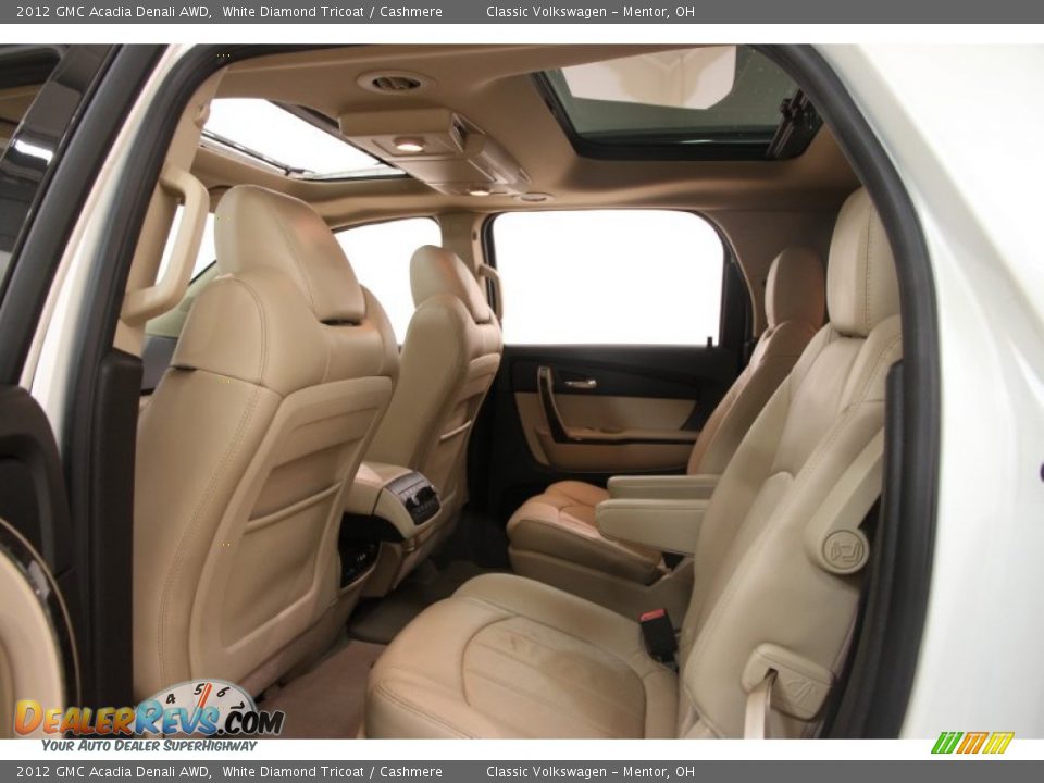 2012 GMC Acadia Denali AWD White Diamond Tricoat / Cashmere Photo #17