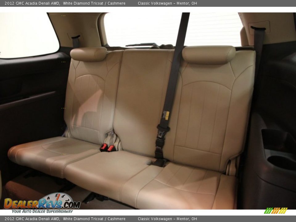 2012 GMC Acadia Denali AWD White Diamond Tricoat / Cashmere Photo #19