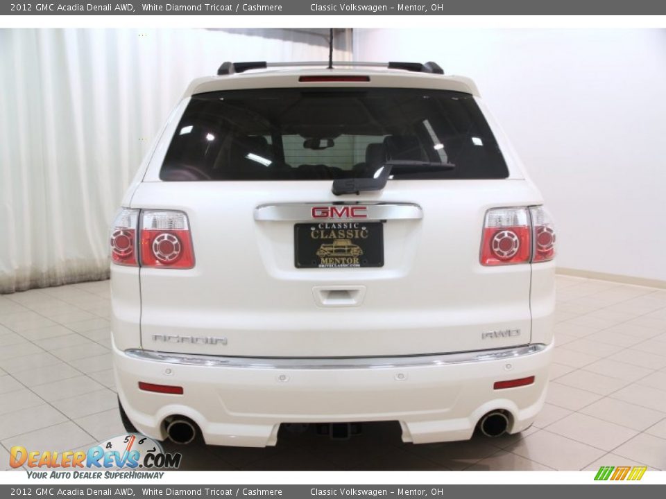 2012 GMC Acadia Denali AWD White Diamond Tricoat / Cashmere Photo #21