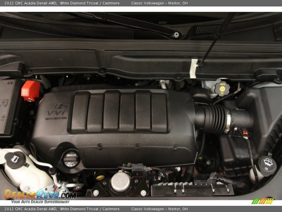2012 GMC Acadia Denali AWD White Diamond Tricoat / Cashmere Photo #22