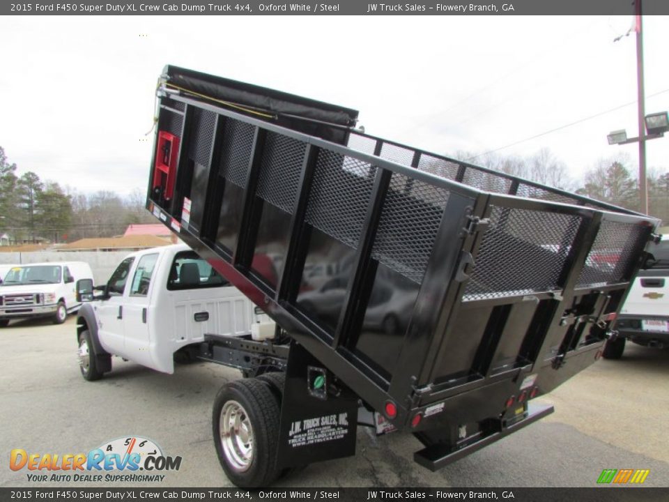 2015 Ford F450 Super Duty XL Crew Cab Dump Truck 4x4 Oxford White / Steel Photo #4