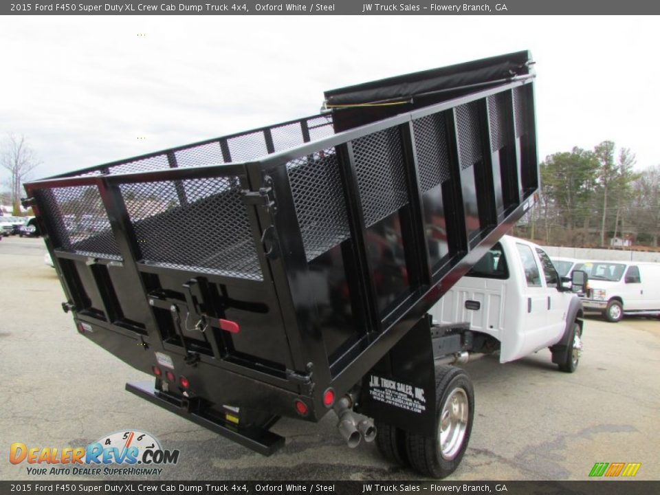 2015 Ford F450 Super Duty XL Crew Cab Dump Truck 4x4 Oxford White / Steel Photo #8