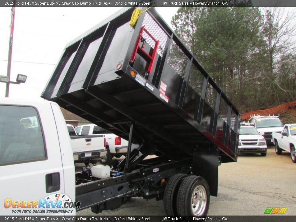 Oxford White 2015 Ford F450 Super Duty XL Crew Cab Dump Truck 4x4 Photo #11