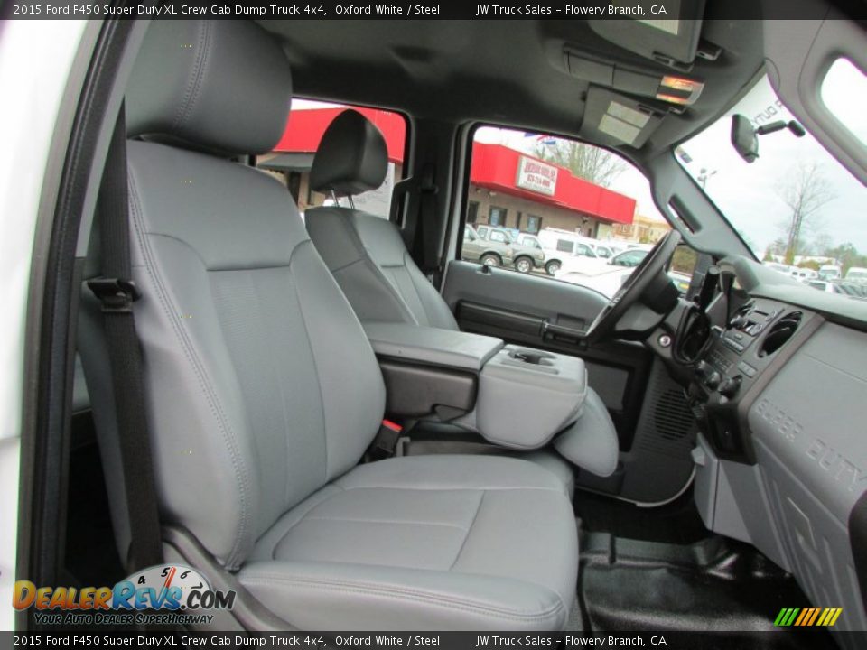 Steel Interior - 2015 Ford F450 Super Duty XL Crew Cab Dump Truck 4x4 Photo #18