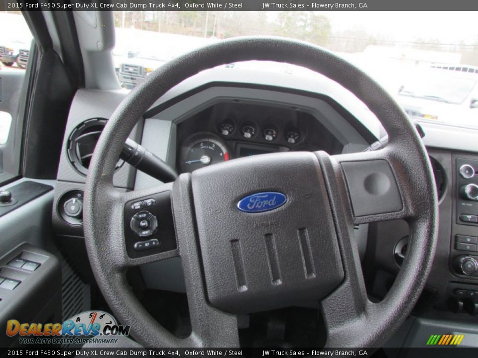 2015 Ford F450 Super Duty XL Crew Cab Dump Truck 4x4 Steering Wheel Photo #29