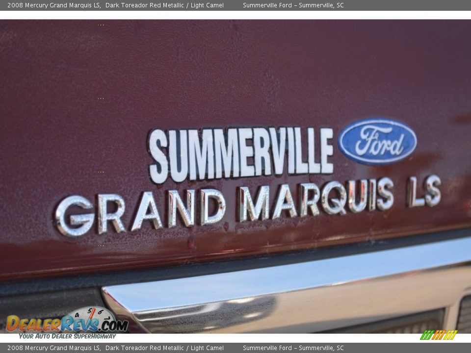 2008 Mercury Grand Marquis LS Dark Toreador Red Metallic / Light Camel Photo #24