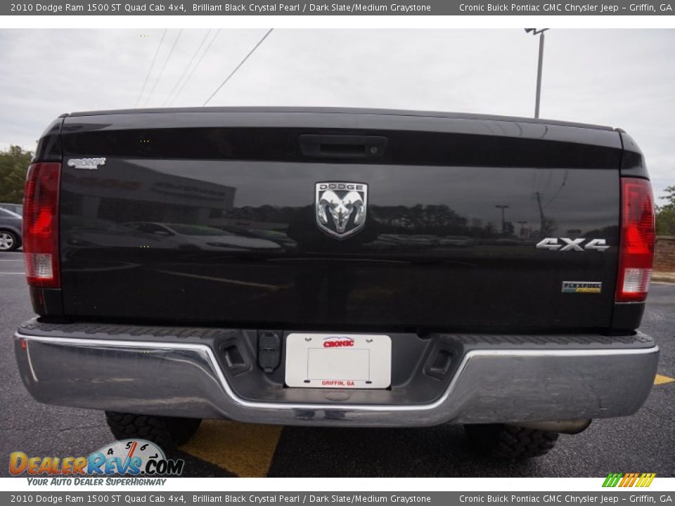 2010 Dodge Ram 1500 ST Quad Cab 4x4 Brilliant Black Crystal Pearl / Dark Slate/Medium Graystone Photo #6