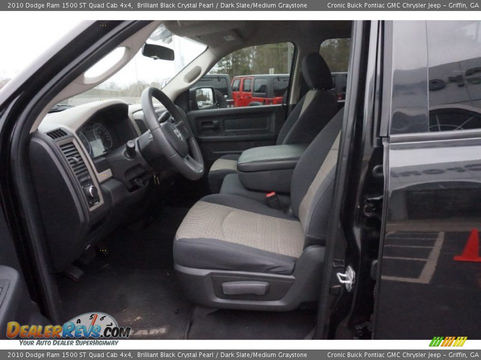 2010 Dodge Ram 1500 ST Quad Cab 4x4 Brilliant Black Crystal Pearl / Dark Slate/Medium Graystone Photo #9