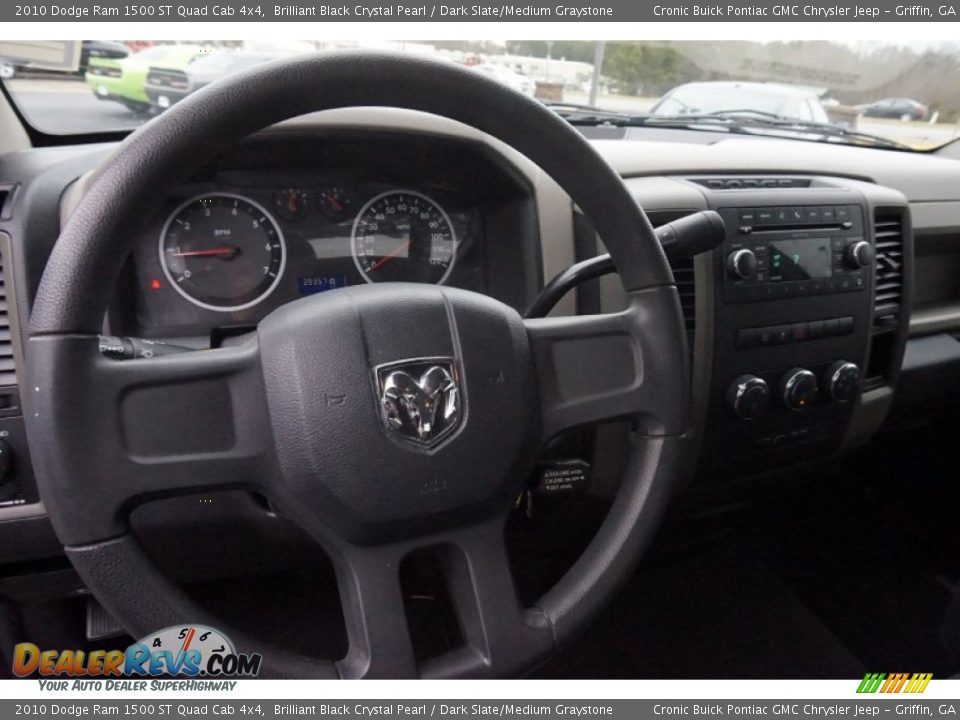 2010 Dodge Ram 1500 ST Quad Cab 4x4 Brilliant Black Crystal Pearl / Dark Slate/Medium Graystone Photo #10