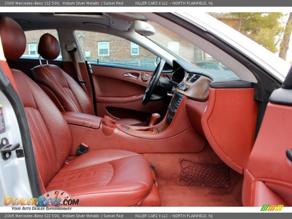 2006 Mercedes-Benz CLS 500 Iridium Silver Metallic / Sunset Red Photo #20