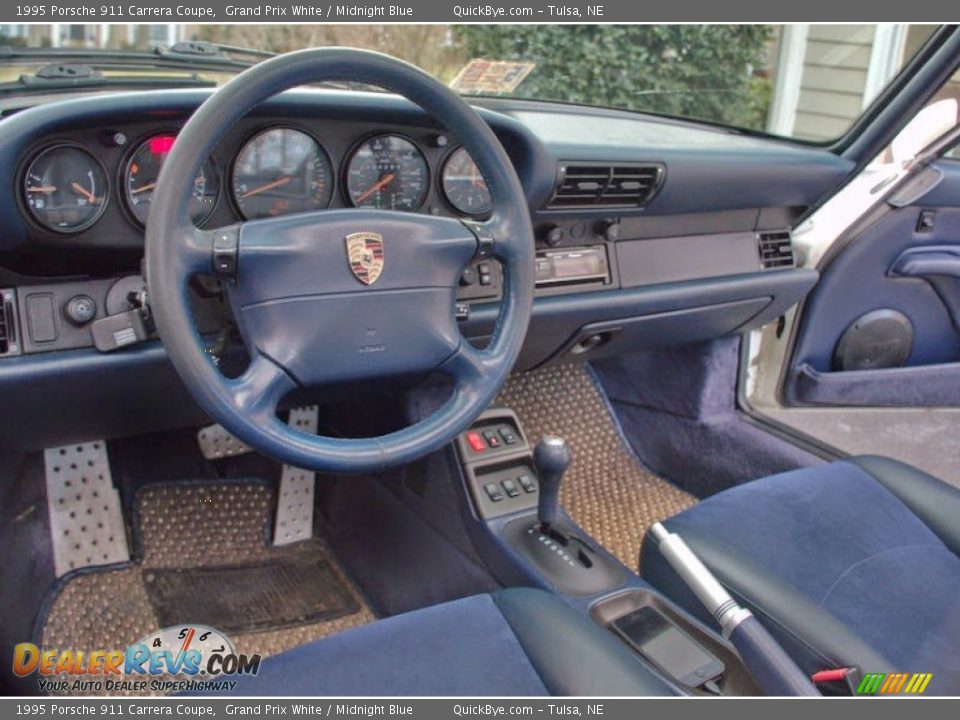 Midnight Blue Interior - 1995 Porsche 911 Carrera Coupe Photo #4