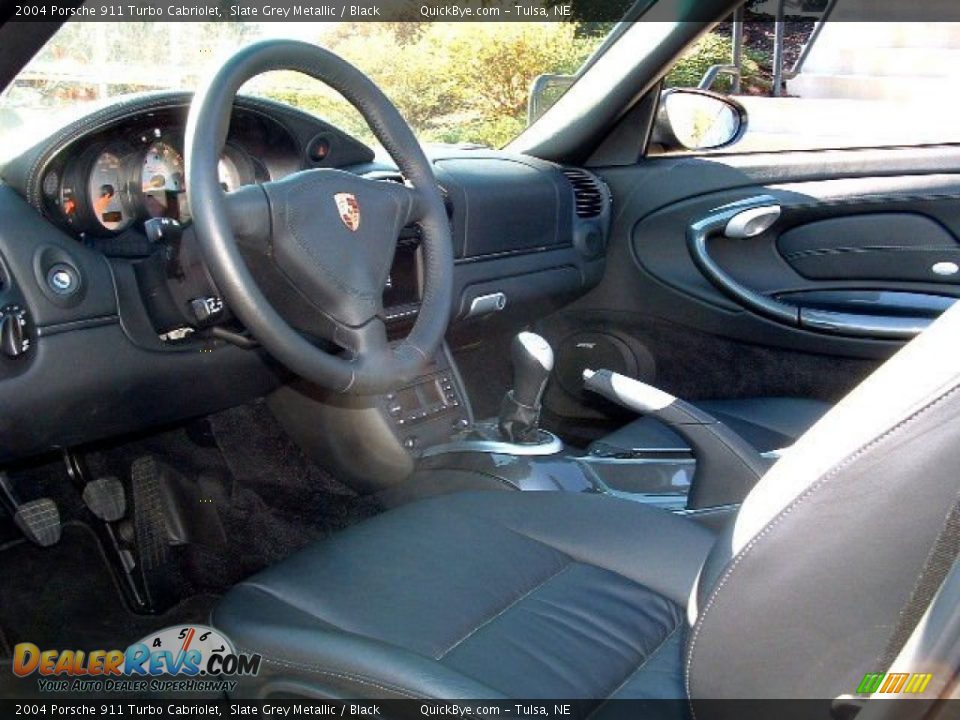 2004 Porsche 911 Turbo Cabriolet Slate Grey Metallic / Black Photo #4