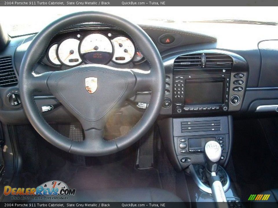 2004 Porsche 911 Turbo Cabriolet Slate Grey Metallic / Black Photo #5