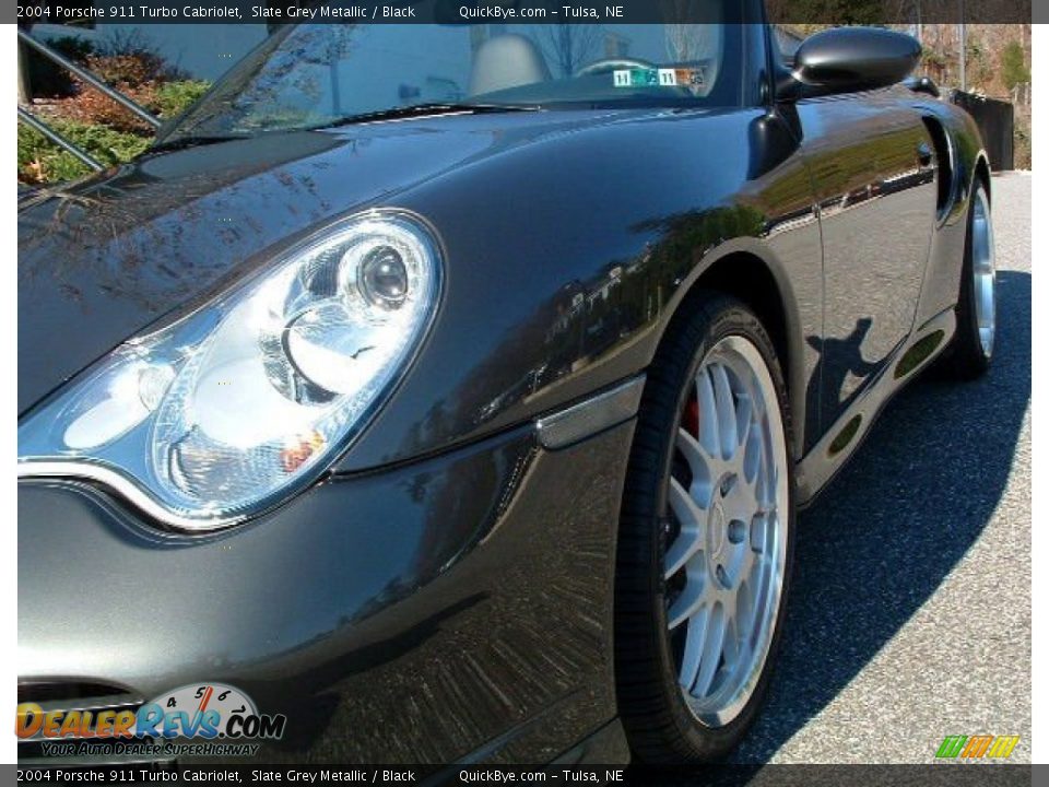 2004 Porsche 911 Turbo Cabriolet Slate Grey Metallic / Black Photo #8