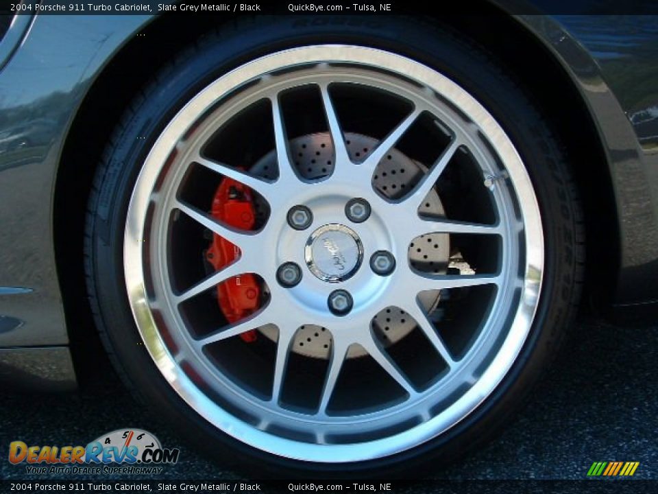 2004 Porsche 911 Turbo Cabriolet Slate Grey Metallic / Black Photo #10