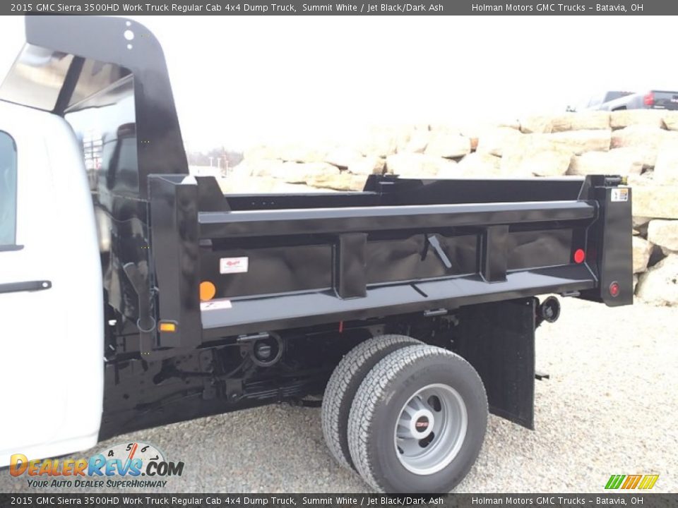 2015 GMC Sierra 3500HD Work Truck Regular Cab 4x4 Dump Truck Summit White / Jet Black/Dark Ash Photo #18