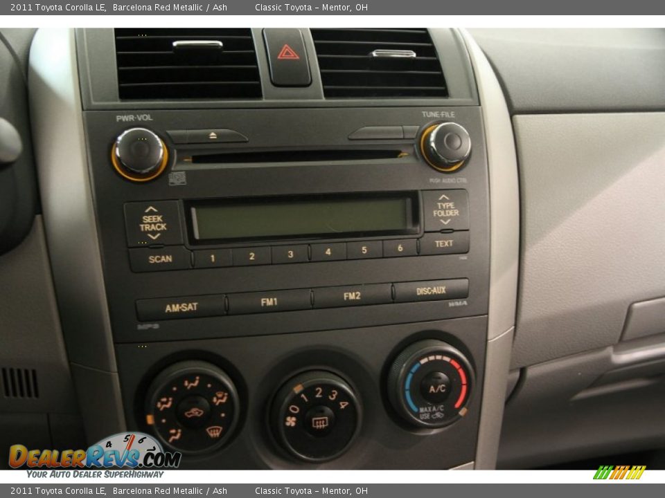 2011 Toyota Corolla LE Barcelona Red Metallic / Ash Photo #8