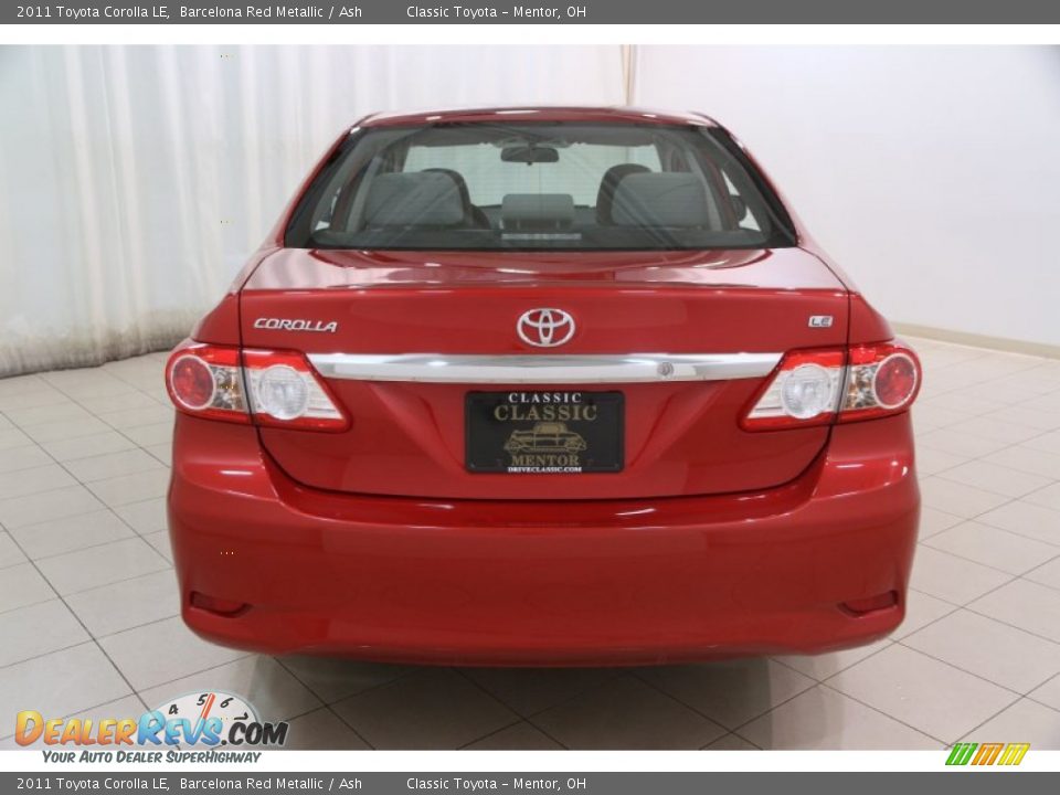 2011 Toyota Corolla LE Barcelona Red Metallic / Ash Photo #14