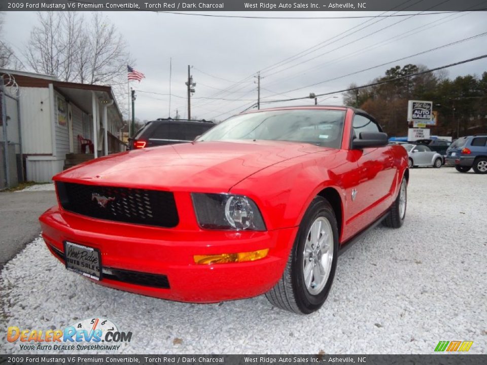 2009 Ford Mustang V6 Premium Convertible Torch Red / Dark Charcoal Photo #2